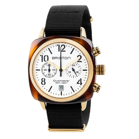 CLUBMASTER CLASSIC - CHRONO - GOLD - BLANC