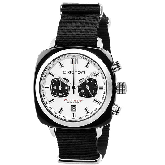 CLUBMASTER SPORT ACÉTATE NOIR - CHRONO - BLANC